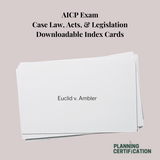 AICP Case Law Flashcards
